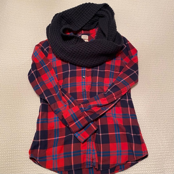 J. Crew Tops - J. Crew | red and blue plaid button down